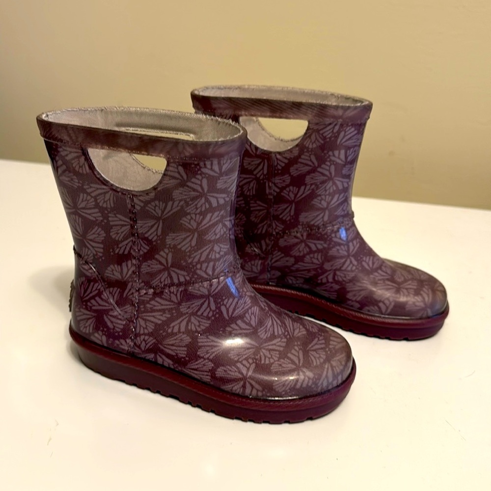 UGG•Rahjee Butterflies Rain boots•Size 8